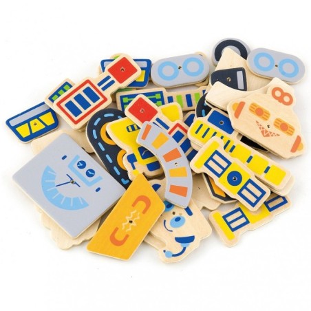 Puidust naelamäng robotid 45 tk