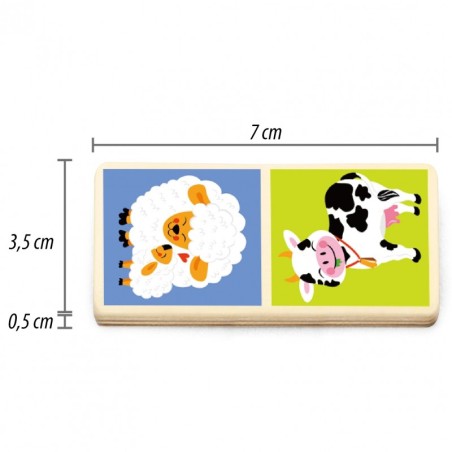 Puidust mäng Domino Farm