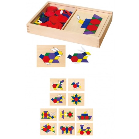 Puidust geomeetrilised mosaiigid 148 el Montessori