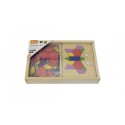 Puidust geomeetrilised mosaiigid 148 el Montessori