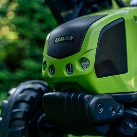 FALK pedaalidega traktor kopaga ja treiler, Roheline CLAAS, alates 3 aastast
