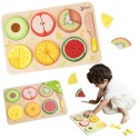CLASSIC WORLD Puidust puuviljad takjapaelaga lõikamiseks + jagamine MONTESSORI 23 el.