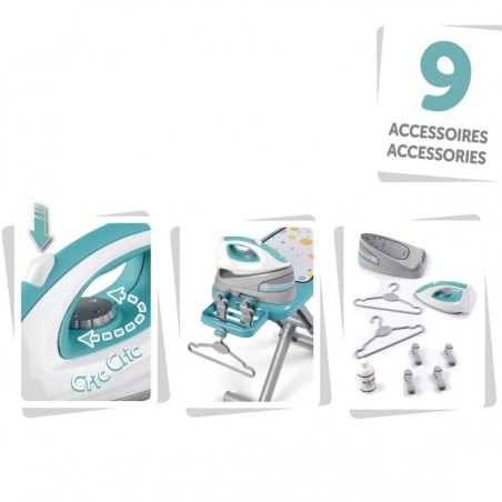 SMOBY triikimislaud auruga