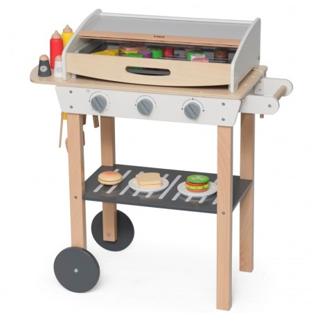 Laste puidust mängu grill + 47 aksessuaari