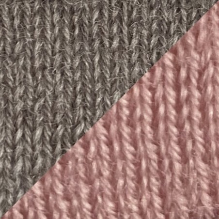 Meriino kahepoolne müts, pruun/roosa