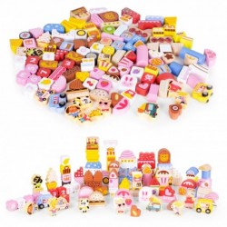 Õppe-puitklotside komplekt - Candy city 116 tk