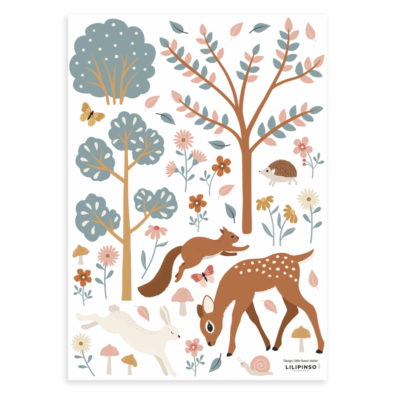 Seinakleebised JÖRO metsapuud ja loomad