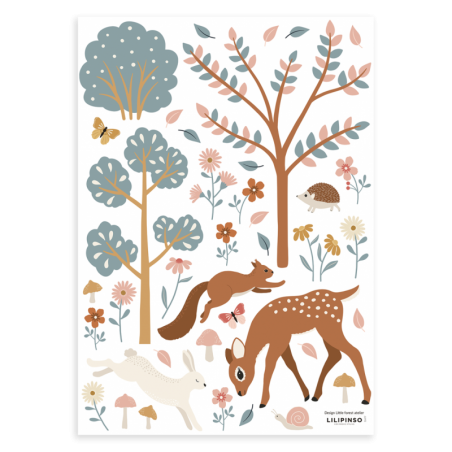 Seinakleebised JÖRO metsapuud ja loomad