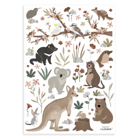Seinakleebised LILYDALE Austraalia loomad