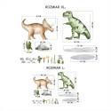 Seinakleebiste komplekt L dinosaurused Tyrannosaurus ja Triceratops