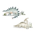 Seinakleebiste komplekt L dinosaurused Parasaurolophus ja Stegosaurus