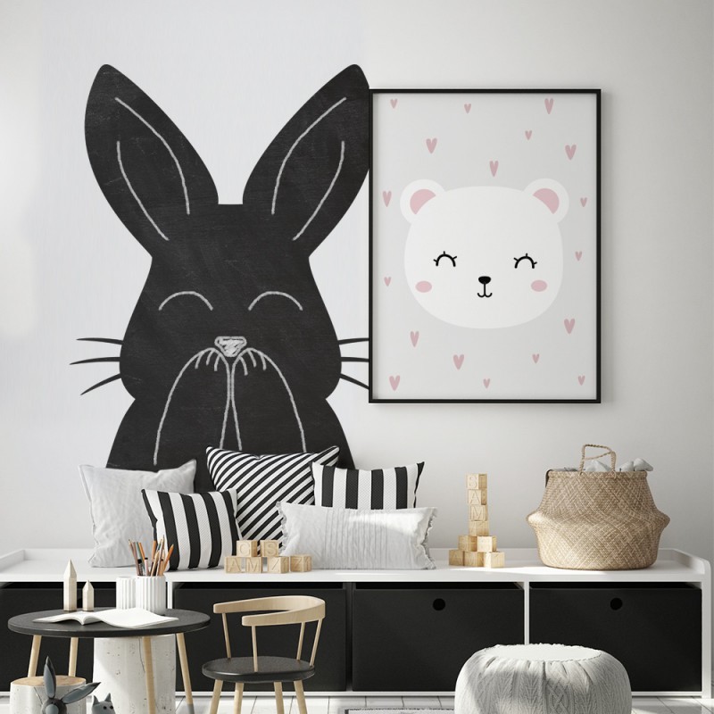 Seinakleebis kriiditahvel Rabbit