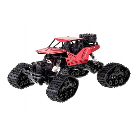 Puldiga auto RC ROCK CRAWLER 4X4 LHC012 CAR 2IN1 punane