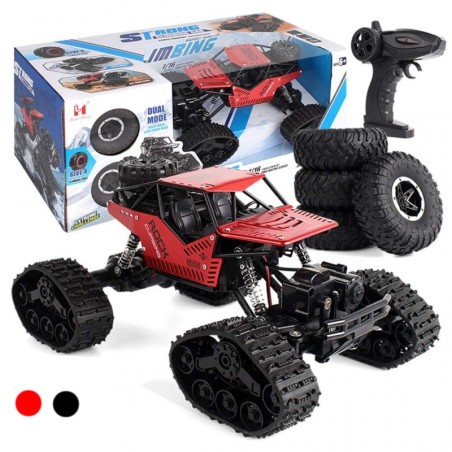 Puldiga auto RC ROCK CRAWLER 4X4 LHC012 CAR 2IN1 punane