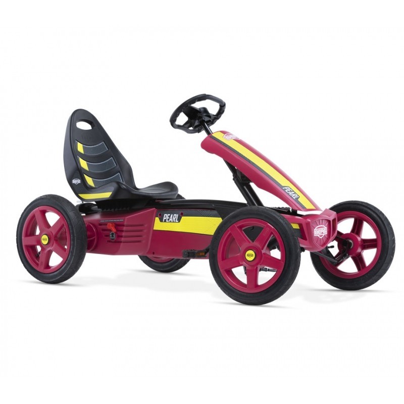 BERG Gokart Rally Pearl Pink Inflatable wheels 4-12 a, kuni 60 kg