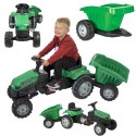 Pedaalidega traktor käruga 3 aastasele