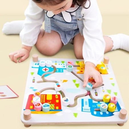 Arendav puslemäng 2in1 prügisorteerimine / linn