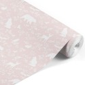 Tapeet Forest Animals roosa