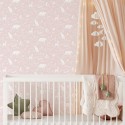 Tapeet Forest Animals roosa