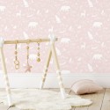 Tapeet Forest Animals roosa