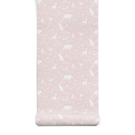 Tapeet Forest Animals roosa