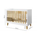 Beebivoodi Kubi 60x120 cm, valge