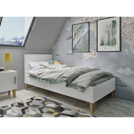 Voodi kubi 80x180 cm, valge