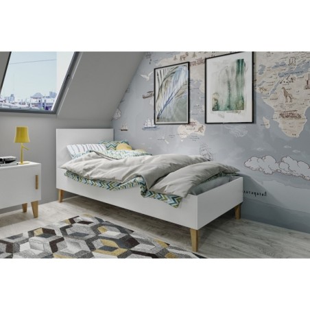 Voodi kubi 80x180 cm, valge