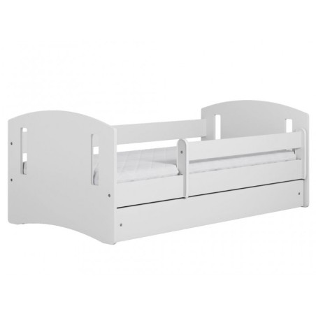 Lastevoodi CLASSIC valge koos sahtliga ja kaitseäärega + vahtmadrats