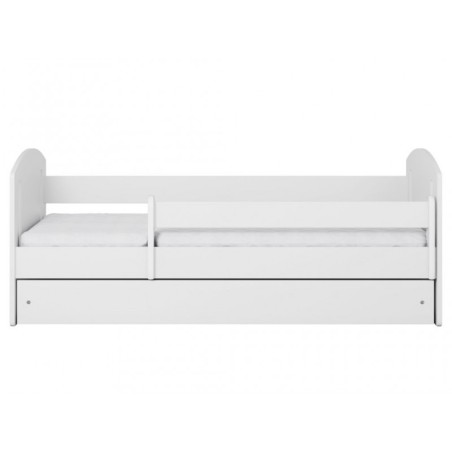 Lastevoodi CLASSIC valge koos sahtliga ja kaitseäärega + vahtmadrats