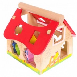 Puitmaja talu sorteerija klotsidega Ecotoys