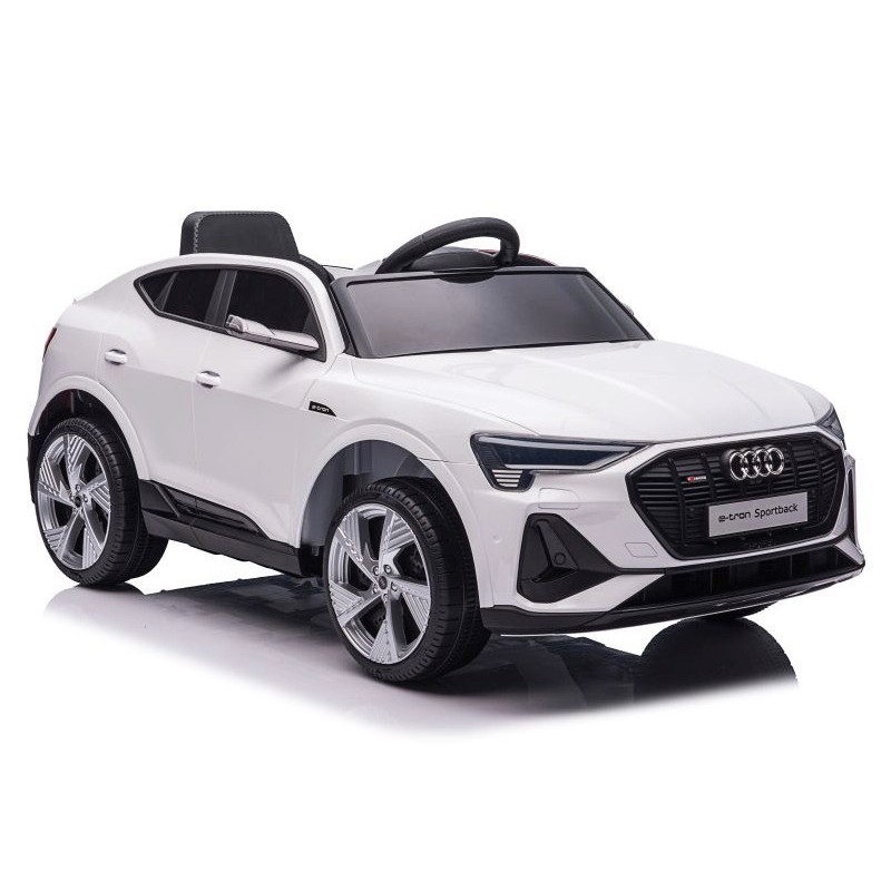 Elektriauto Audi e-tron 12v, muusika, nahkiste, valge