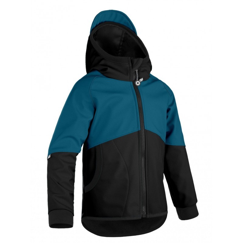 Laste softshell jope ilma voodrita 110/116, cobalt/must