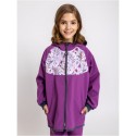 Laste softshell jope ilma voodrita 122/128, lilla/meadow