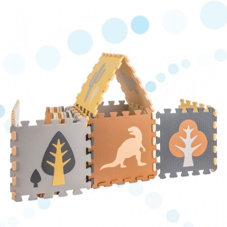 Suur puslematt äärtega, 36 osa, dinosaurus