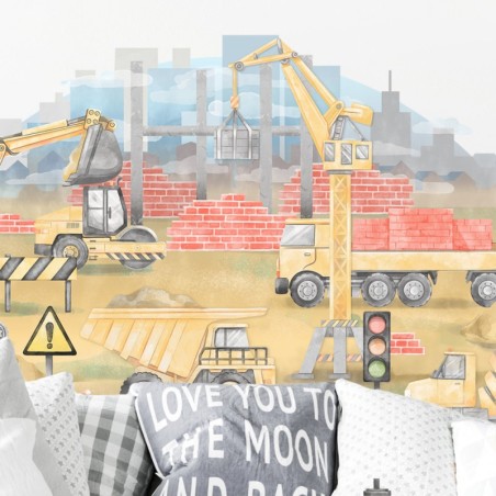 Seinakleebis Ehitusplats kollane