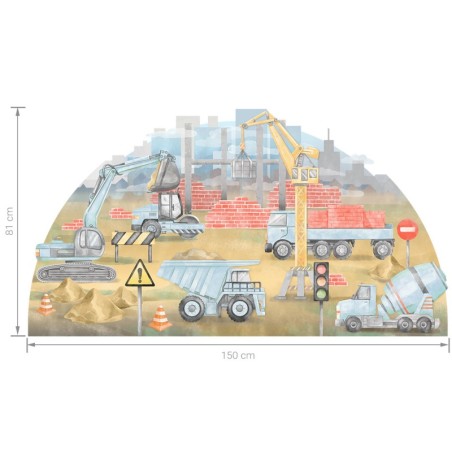 Seinakleebis Ehitusplats sinine