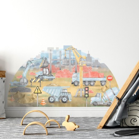 Seinakleebis Ehitusplats sinine