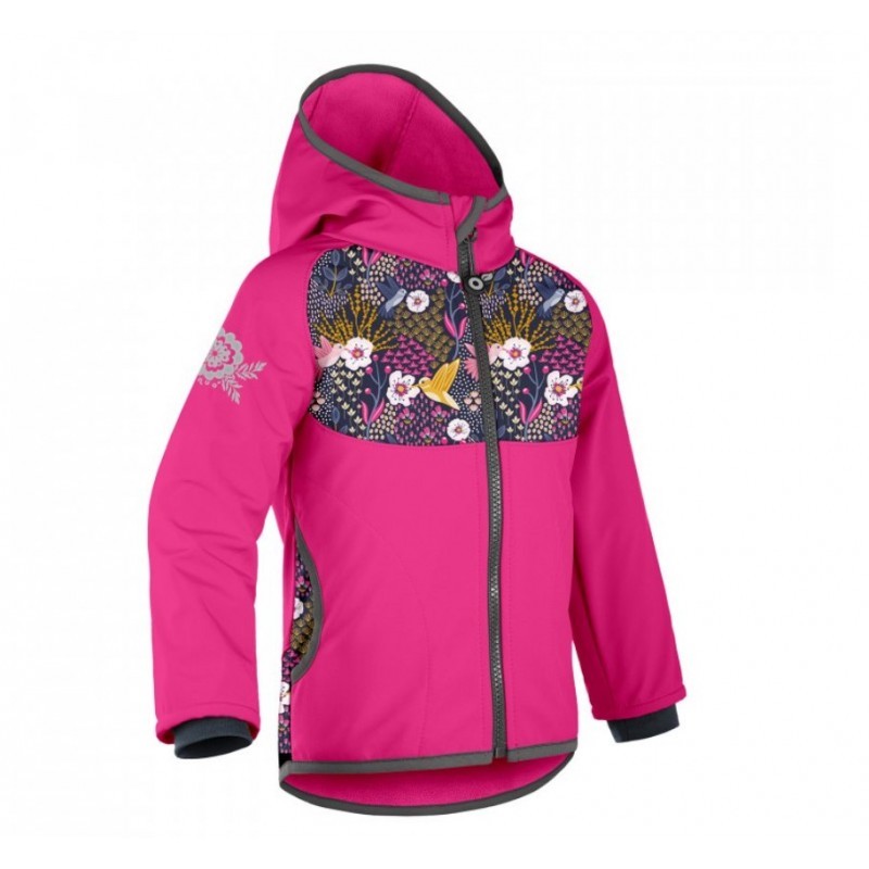 Laste softshell jope fliisvoodriga Basic, fuksia/koolibri