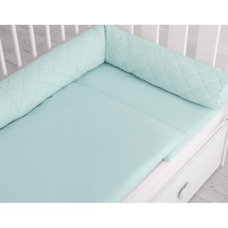 Tepitud beebipesa 2in1 voodipehmendus, mint