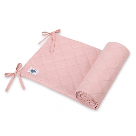 Tepitud voodipehmendus, pastell roosa