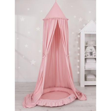 Baldahhiin + pesa mängumatt, pastell roosa