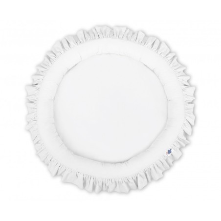 Mängumatt pesa ümmargune, valge