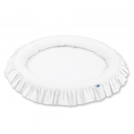 Mängumatt pesa ümmargune, valge
