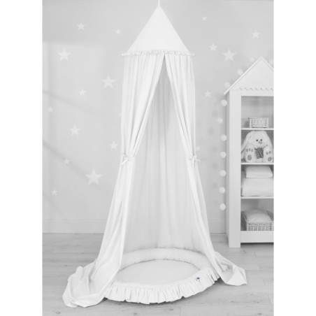 Mängumatt pesa ümmargune, valge