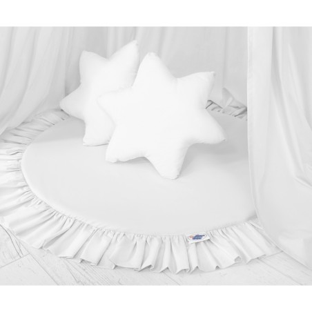 Mängumatt ümmargune, valge