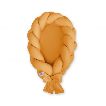 Punutud beebipesa 2in1, sinepikollane