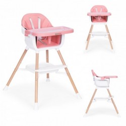 Laste söögitool 2-in-1, roosa
