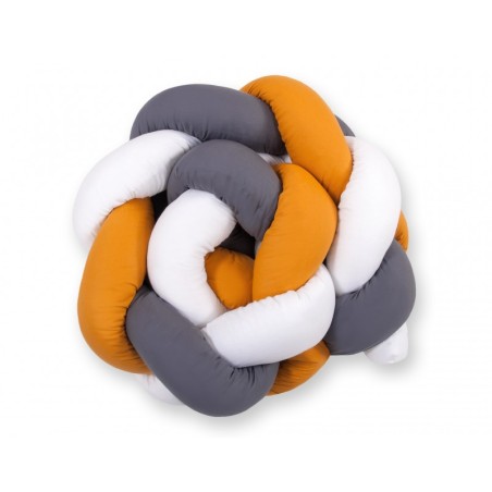 Punutud beebipesa 2in1, valge/antratsiit/sinepikollane