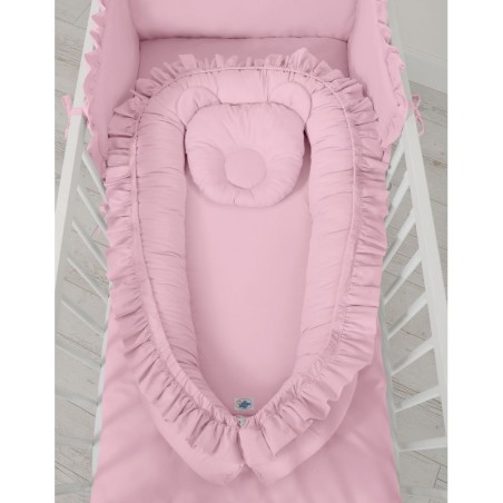 Beebipesa kroogitud äärega,heleroosa